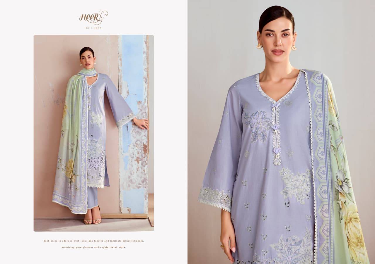 Crimson cotton vol-251 by Heer 0071 to 0076 series Beautiful Fancy Stylish Colourful casual Pure cotton lawn Dresses At Wholesale Price